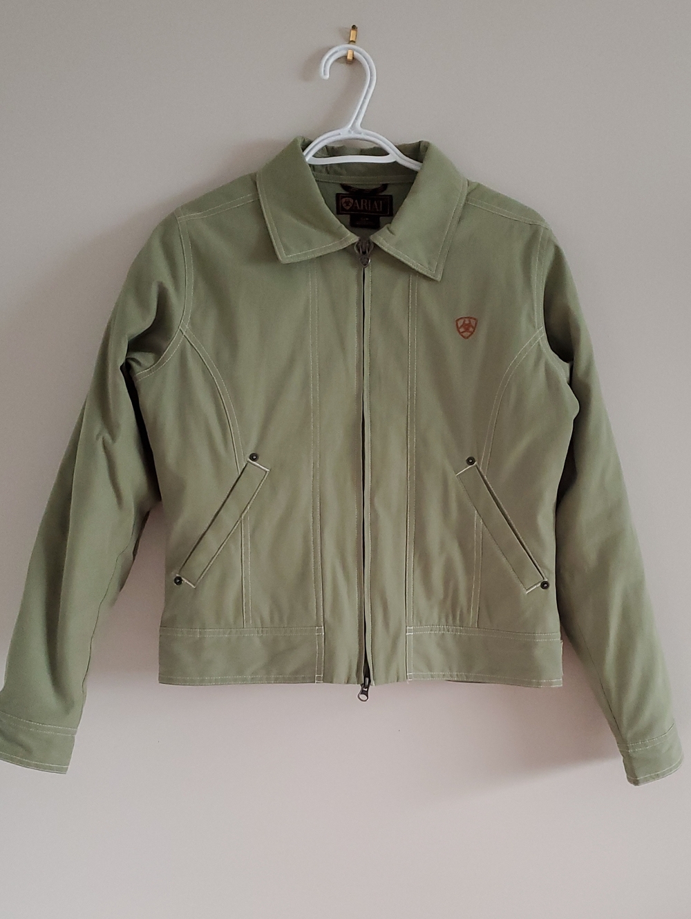 Ariat Olive Green Zip Country Farm Cowgirl Western Ranch Jacket Sz S  Equastrian